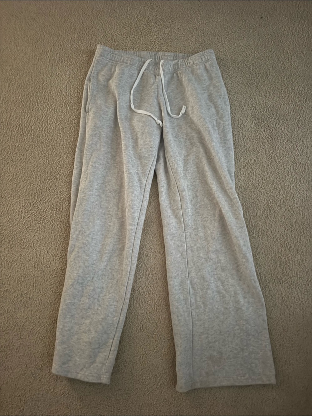Light Gray low rise women's Casual Drawstring Sweatpants